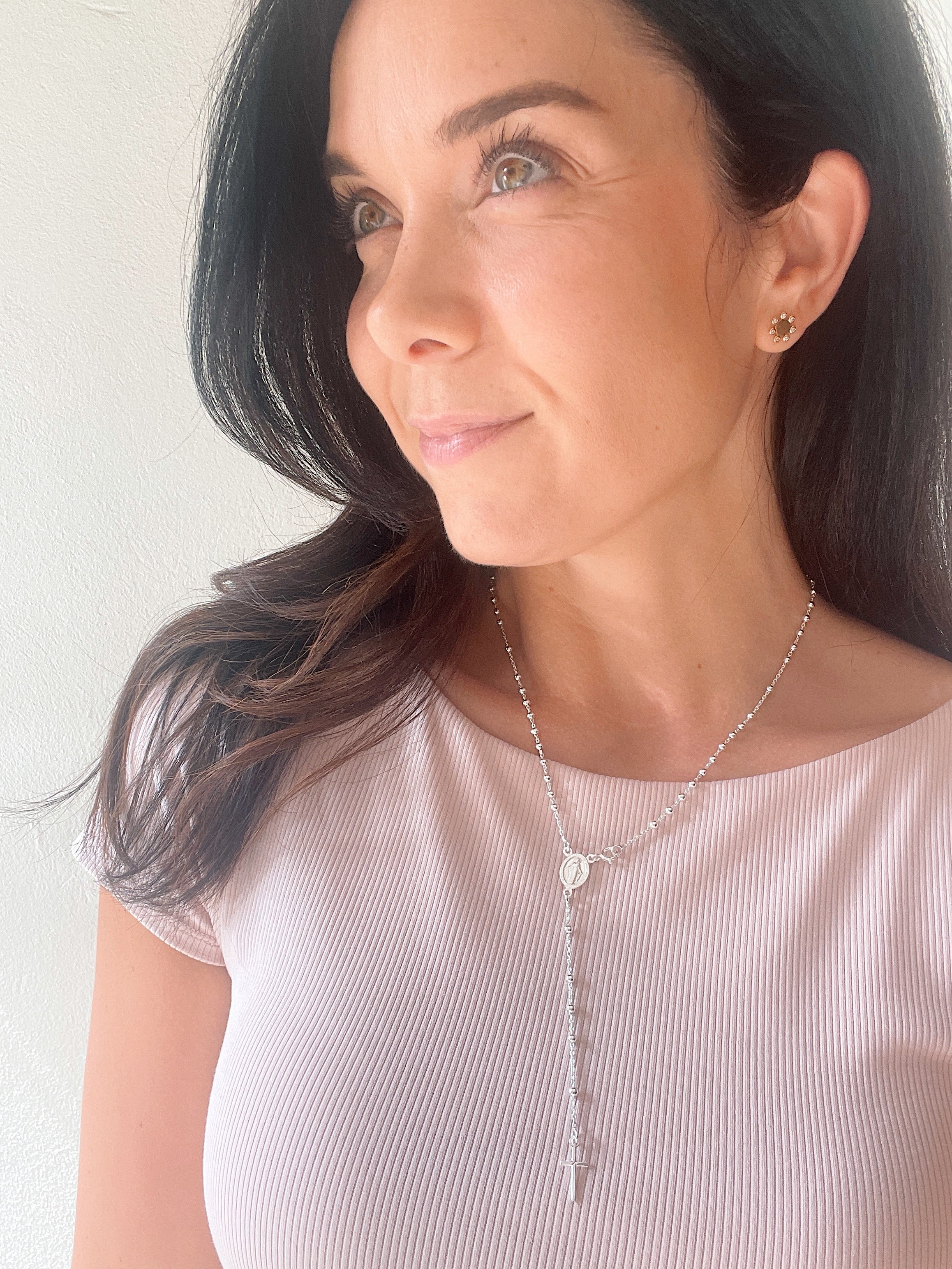 Sterling Silver Rosary Necklace - Image 8
