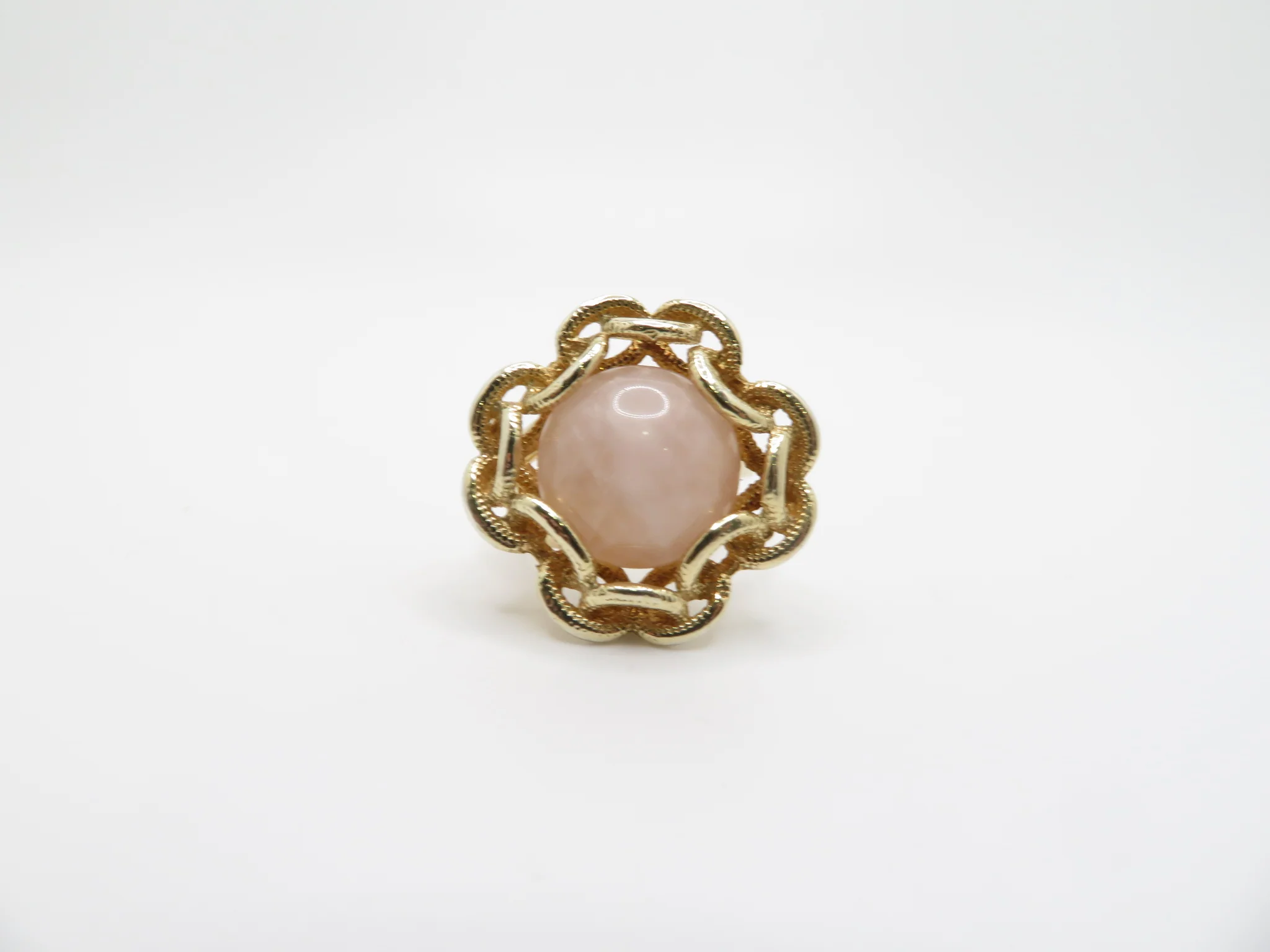 Sterling Silver Yellow Gold Plated Agate Ring