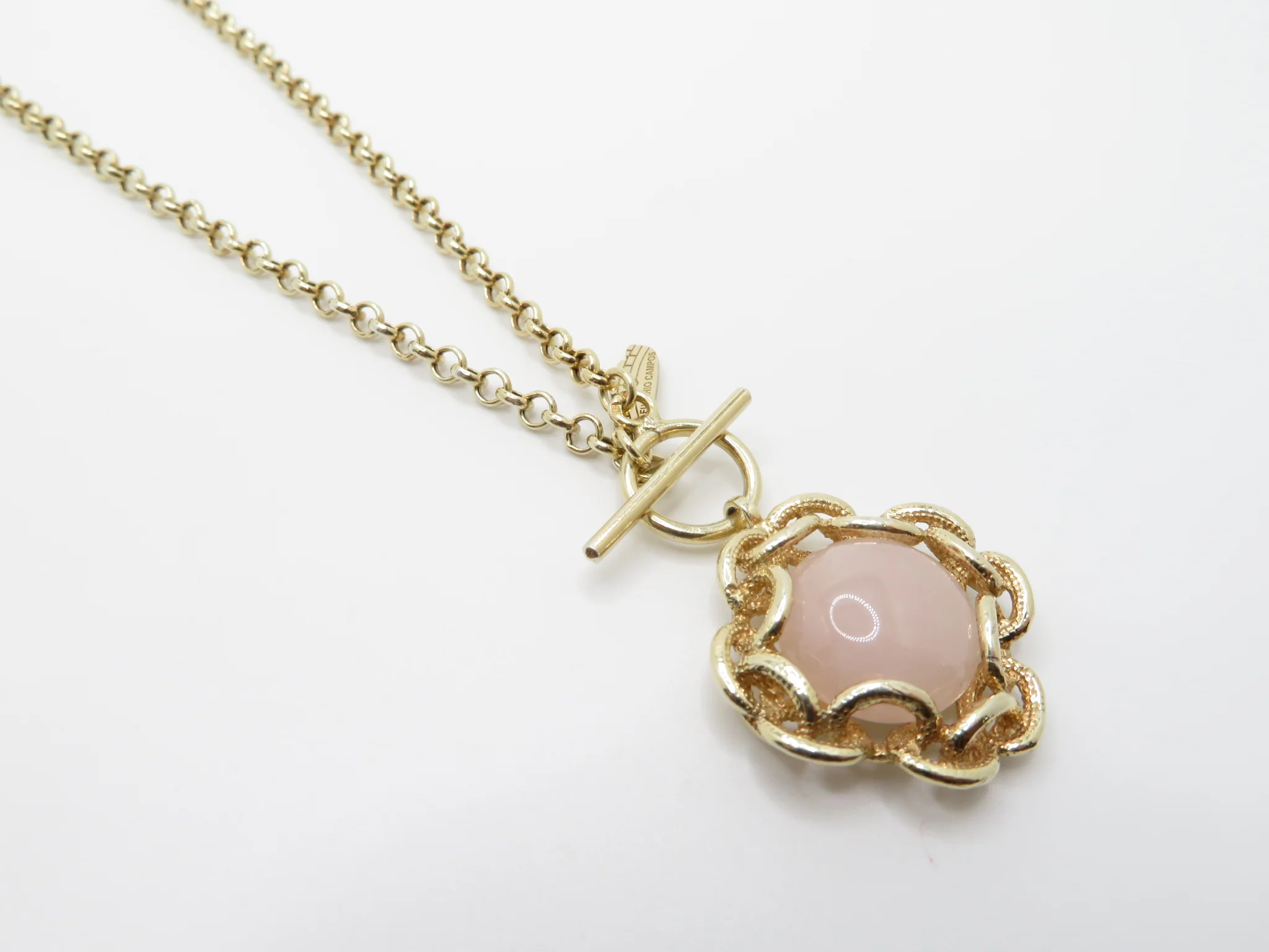 Sterling Silver Yellow Gold Plated Agate Necklace
