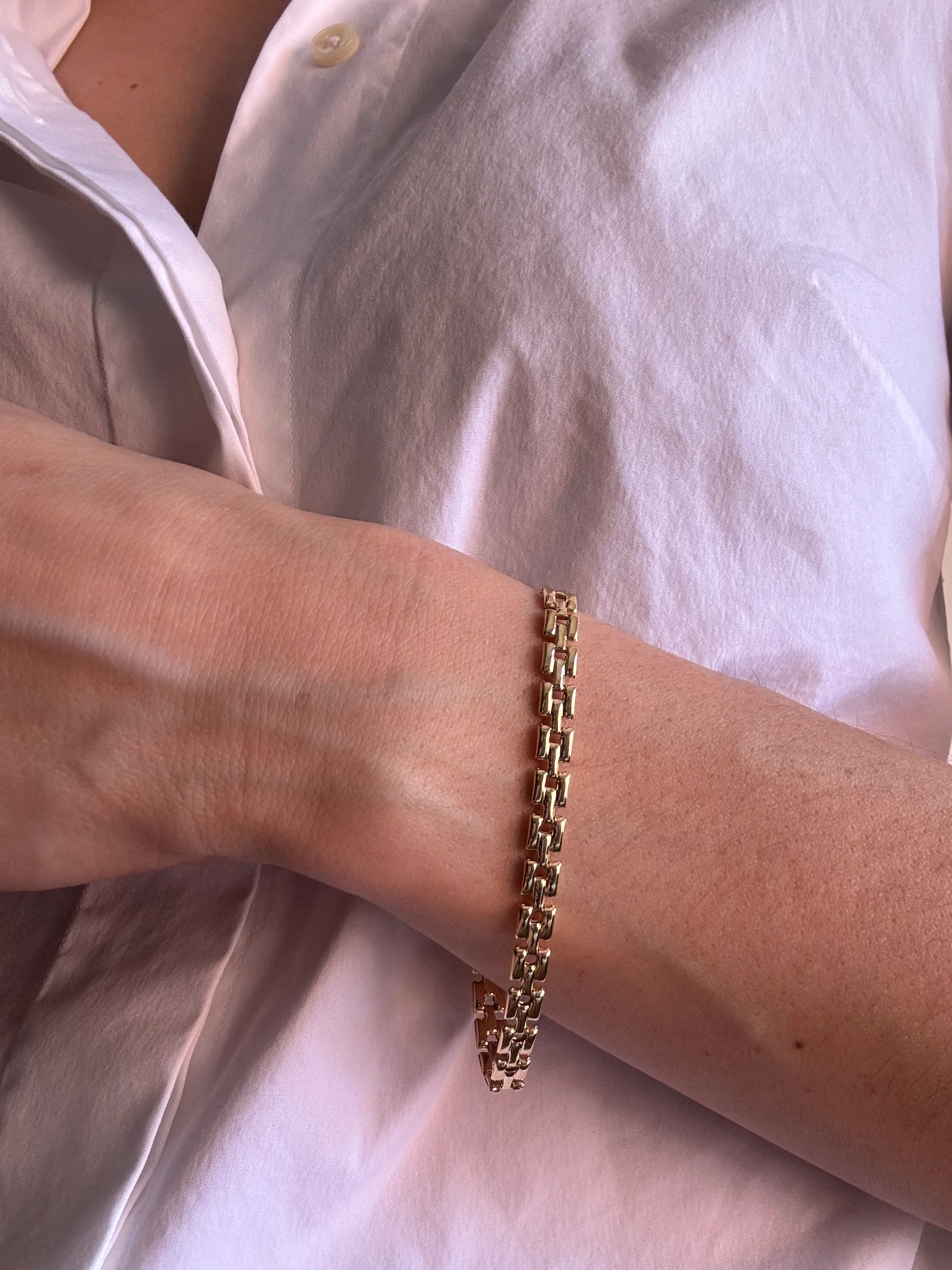 Sterling Silver Gold Plated Equestrian Bracelet - Image 3
