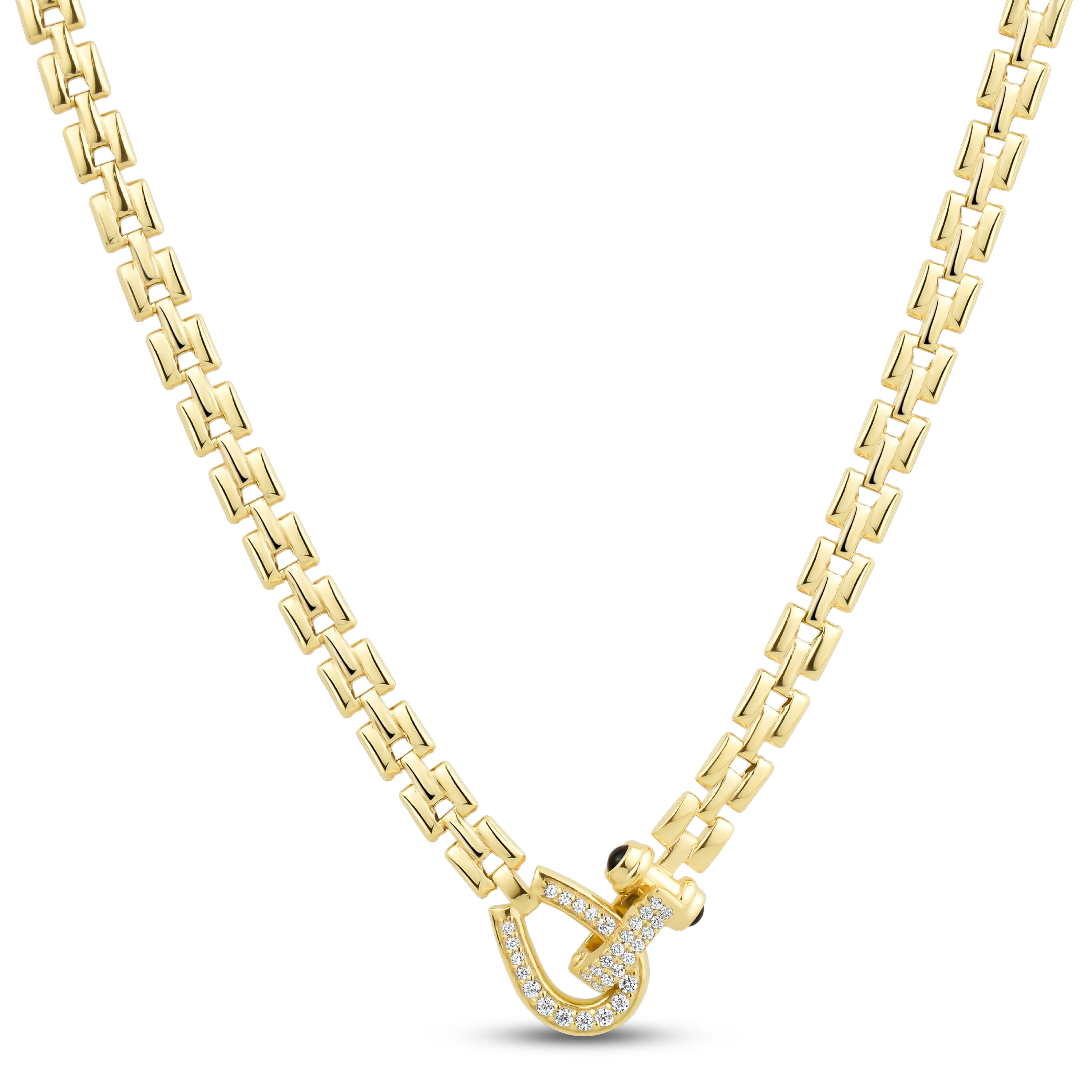 Sterling Silver Gold Plated Equestrian Necklace