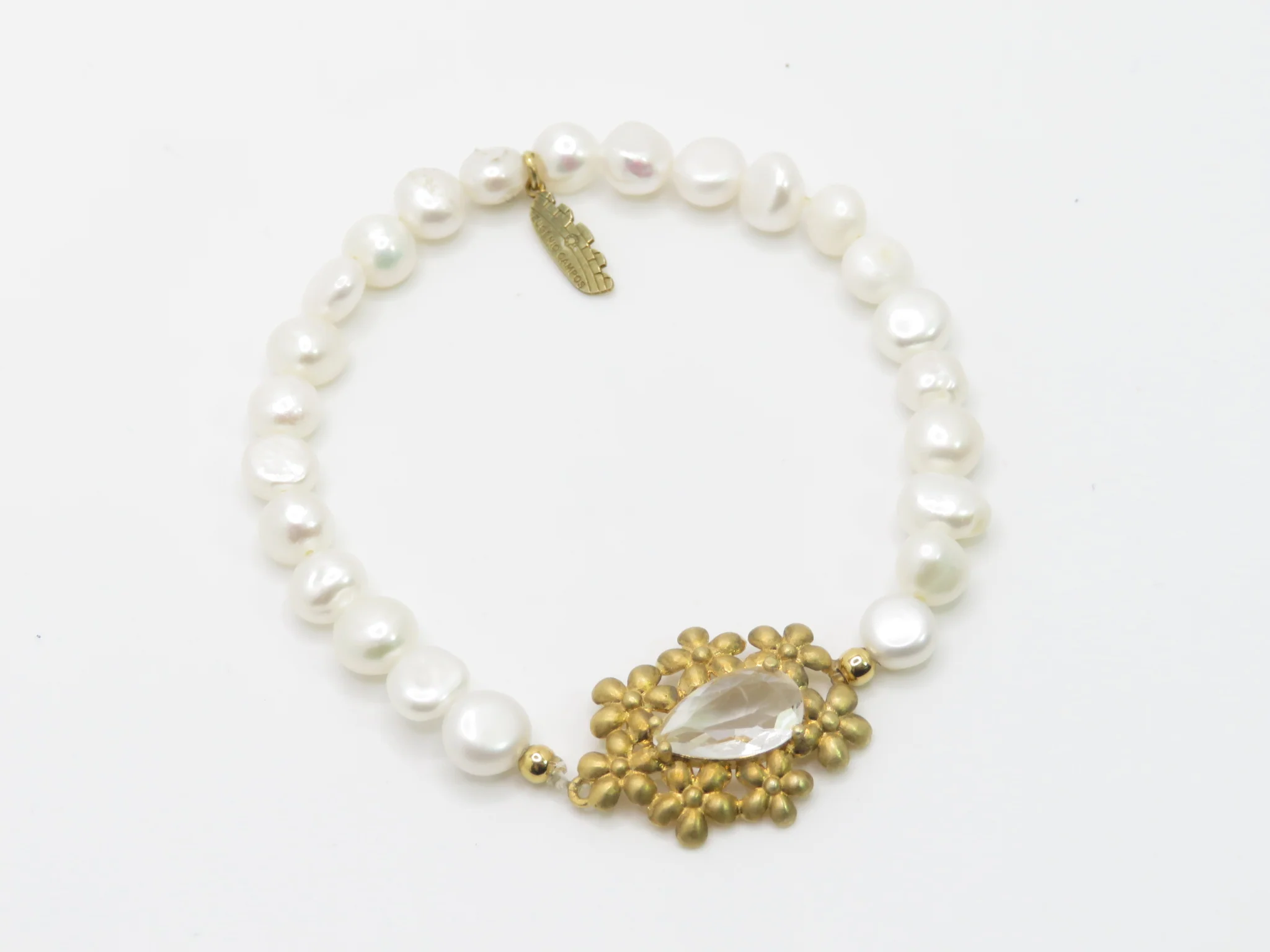 Sterling Silver Gold Plated Quartz Bracelet