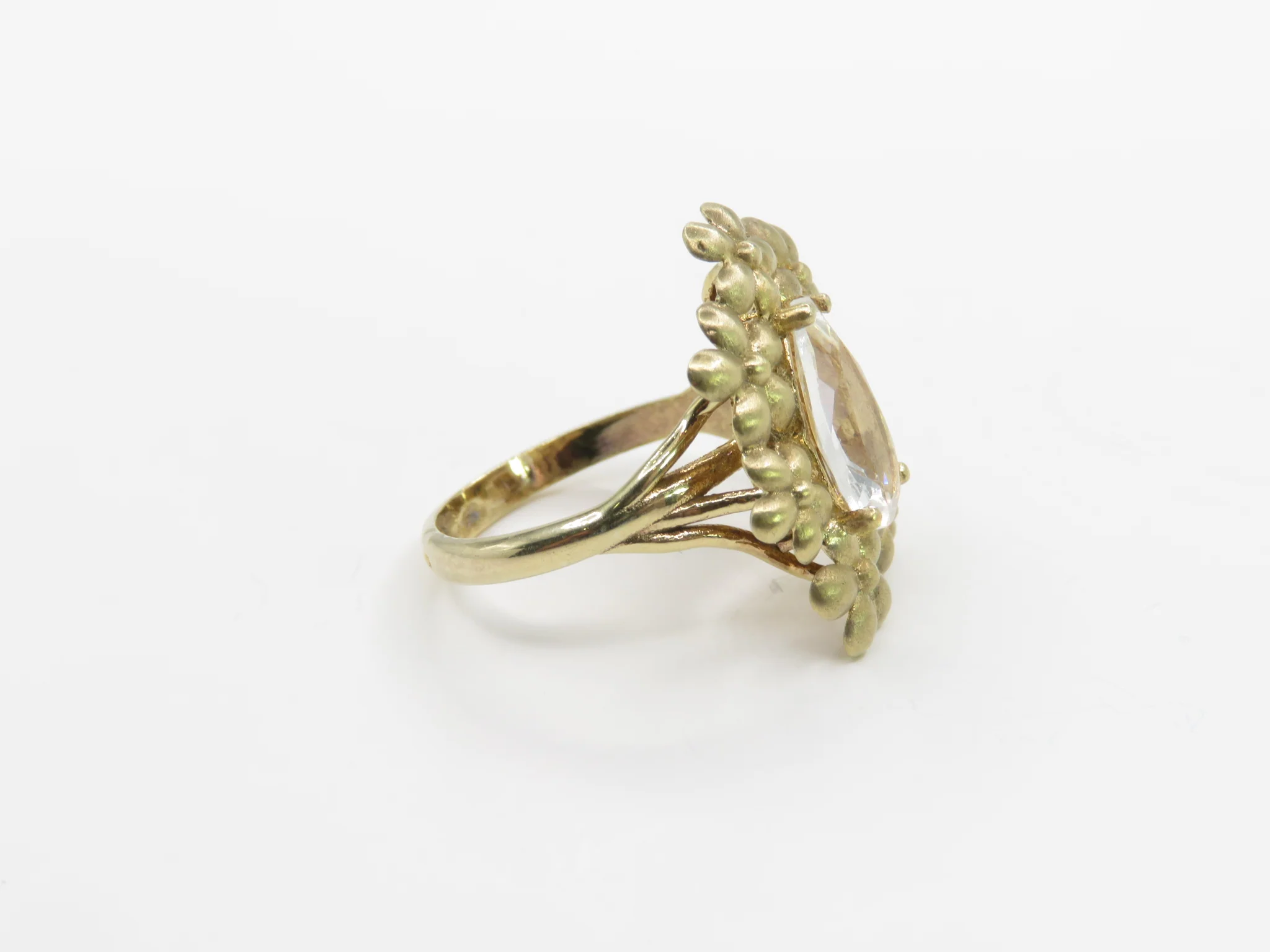Sterling Silver Gold Plated Quartz Ring - Image 2