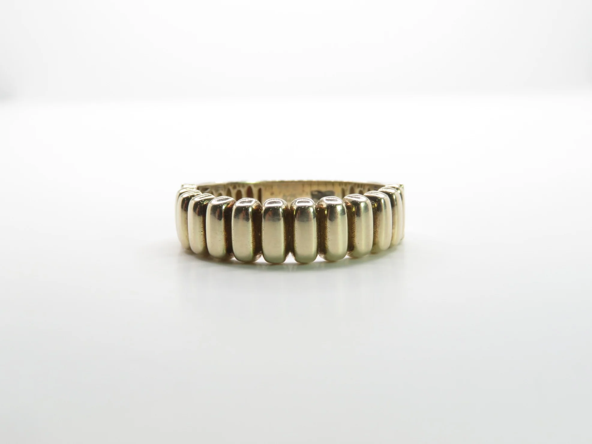 Sterling Silver Gold Plated Wave Ring