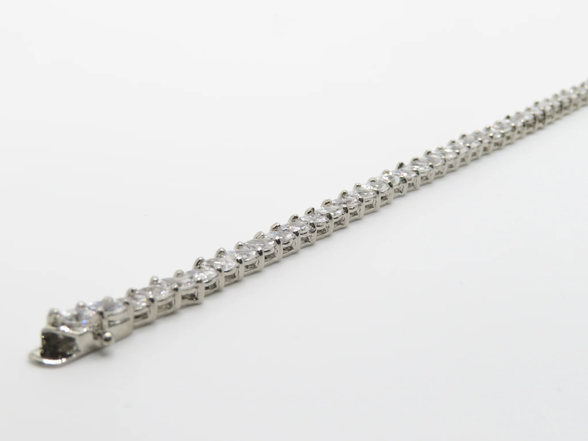 Sterling Silver Marquise Tennis Bracelet - Image 3