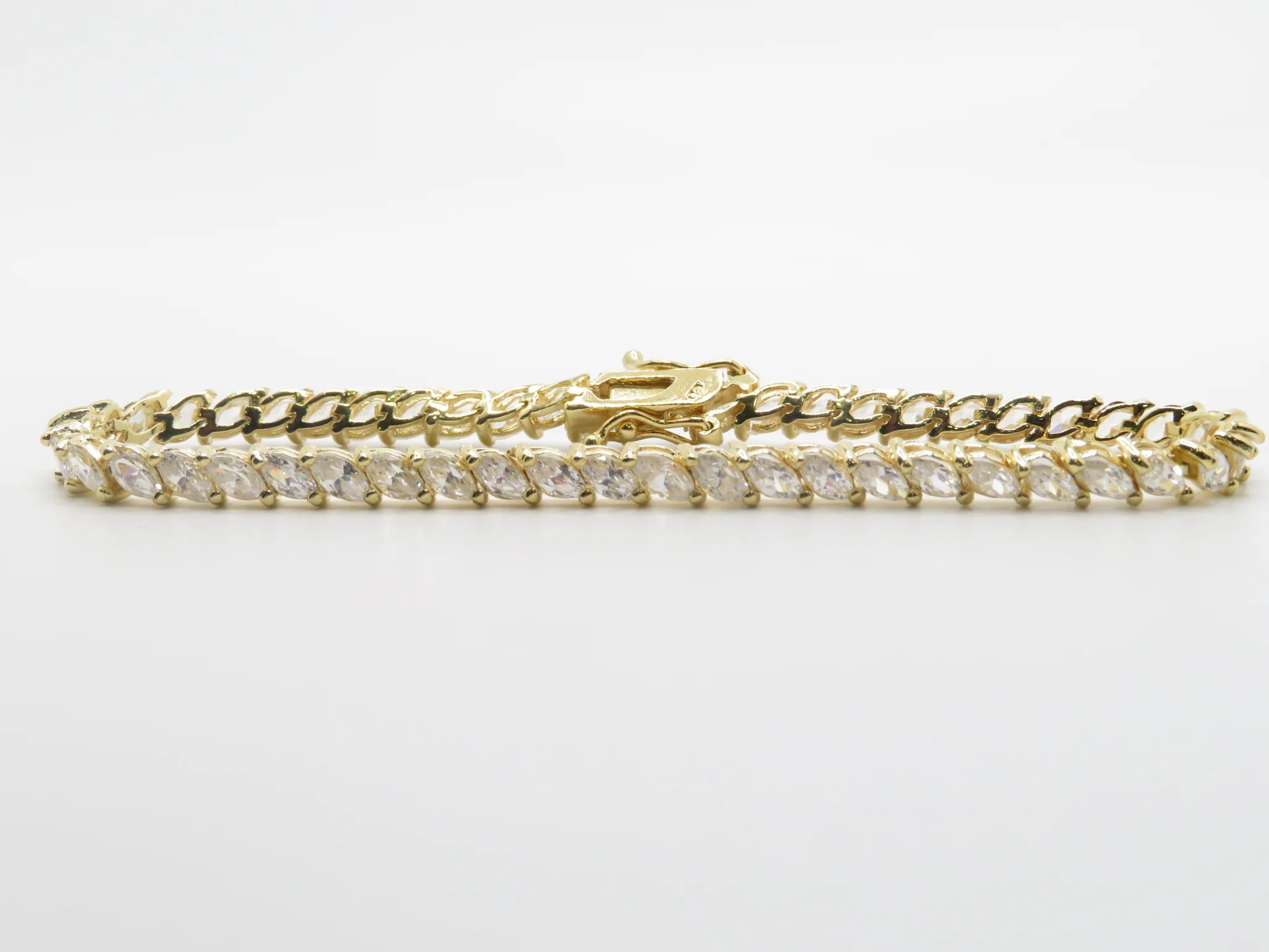 Sterling Silver Marquise Tennis Bracelet - Image 5