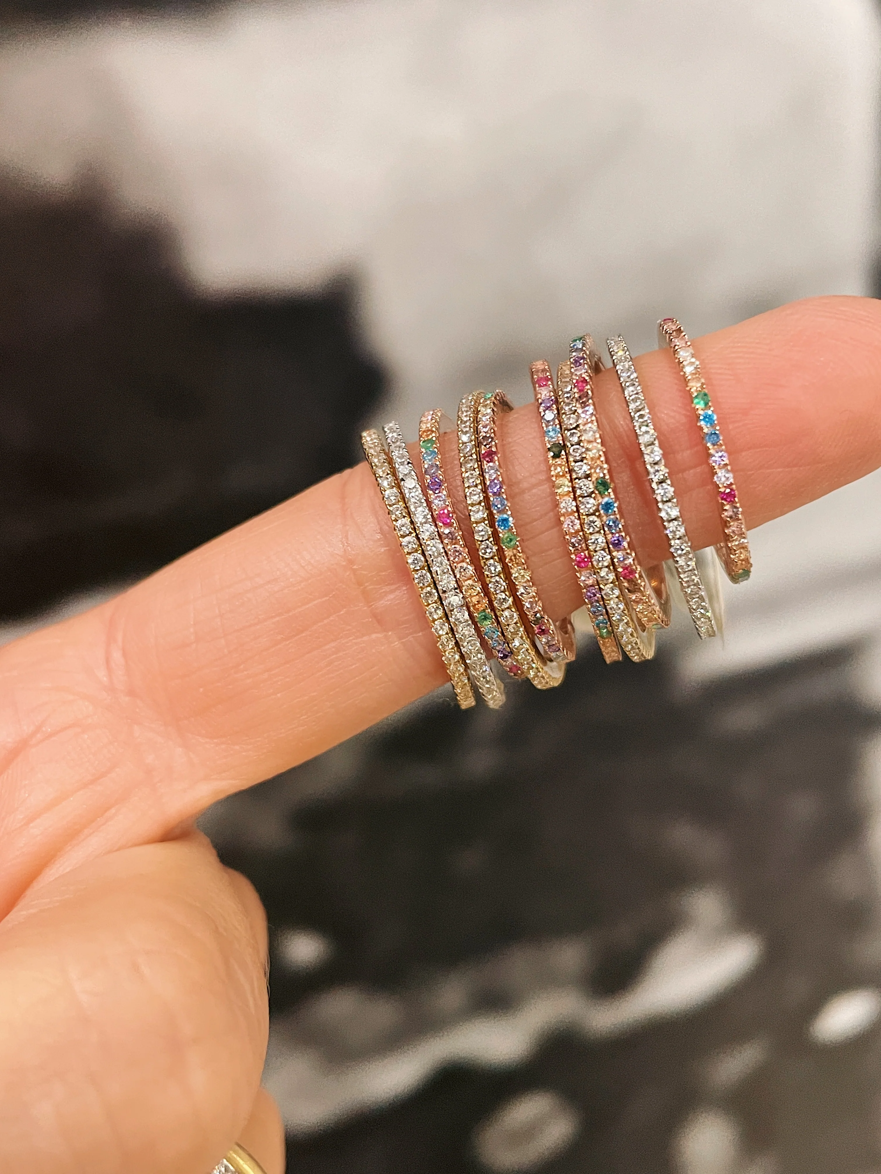 Sterling Silver Micro Cubic Zirconia Eternity Ring - Image 5