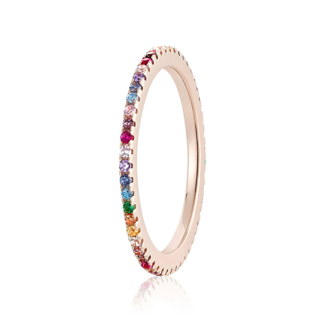 Sterling Silver Micro Cubic Zirconia Eternity Ring - Image 6