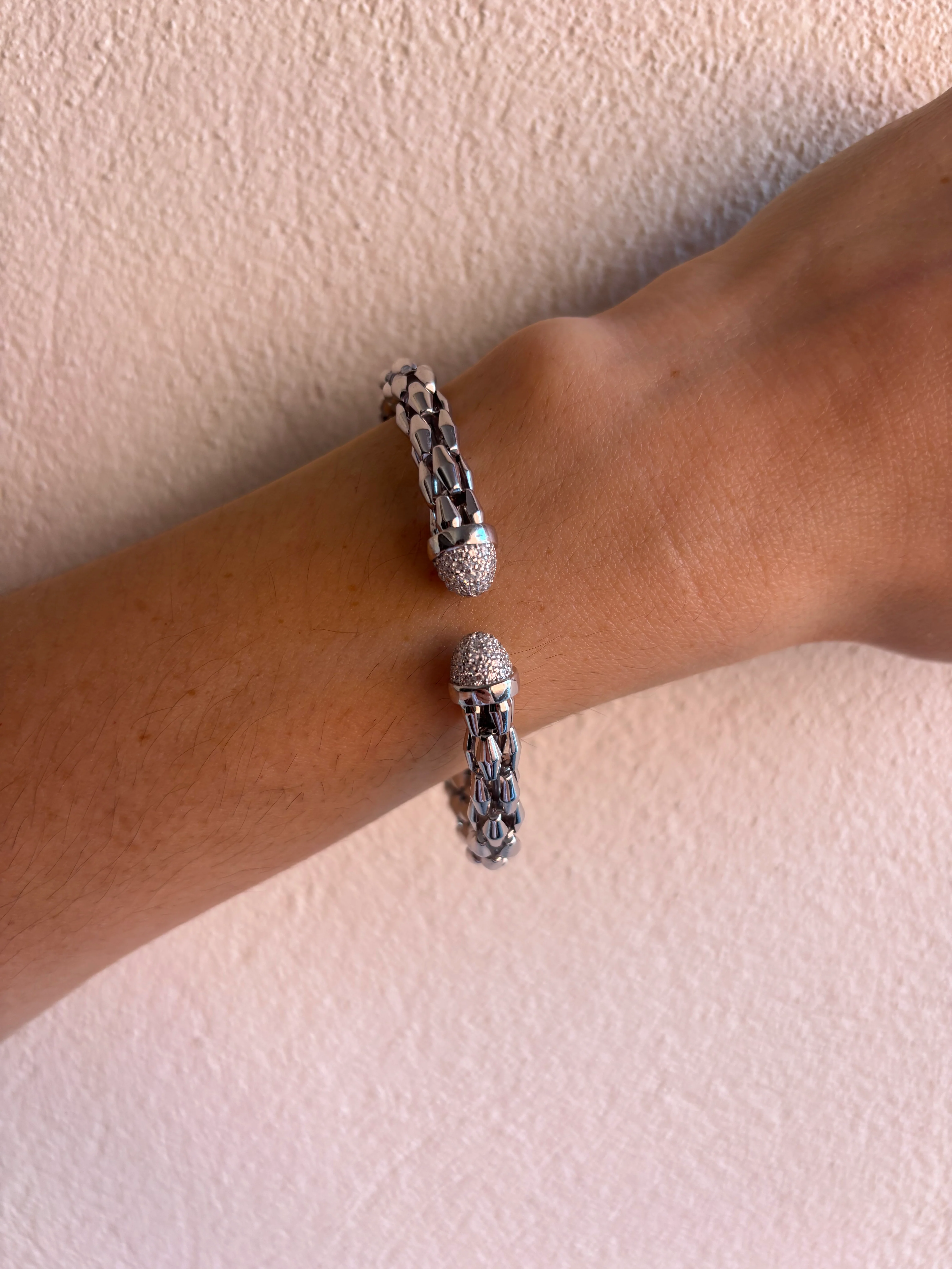 Sterling Silver Open Flex Cuff Bracelet - Image 2