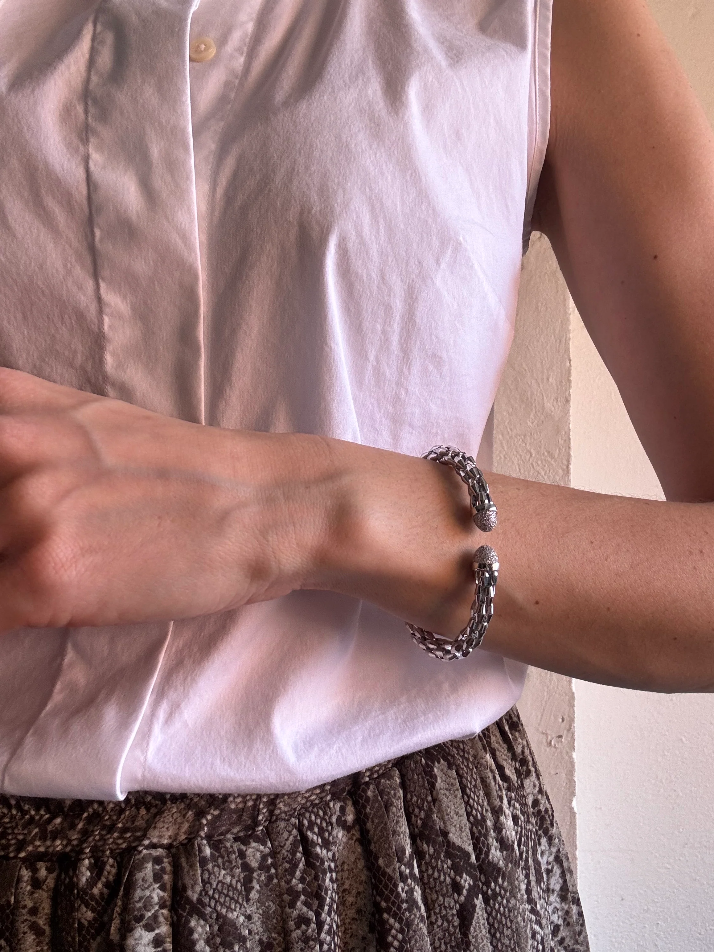 Sterling Silver Open Flex Cuff Bracelet - Image 3