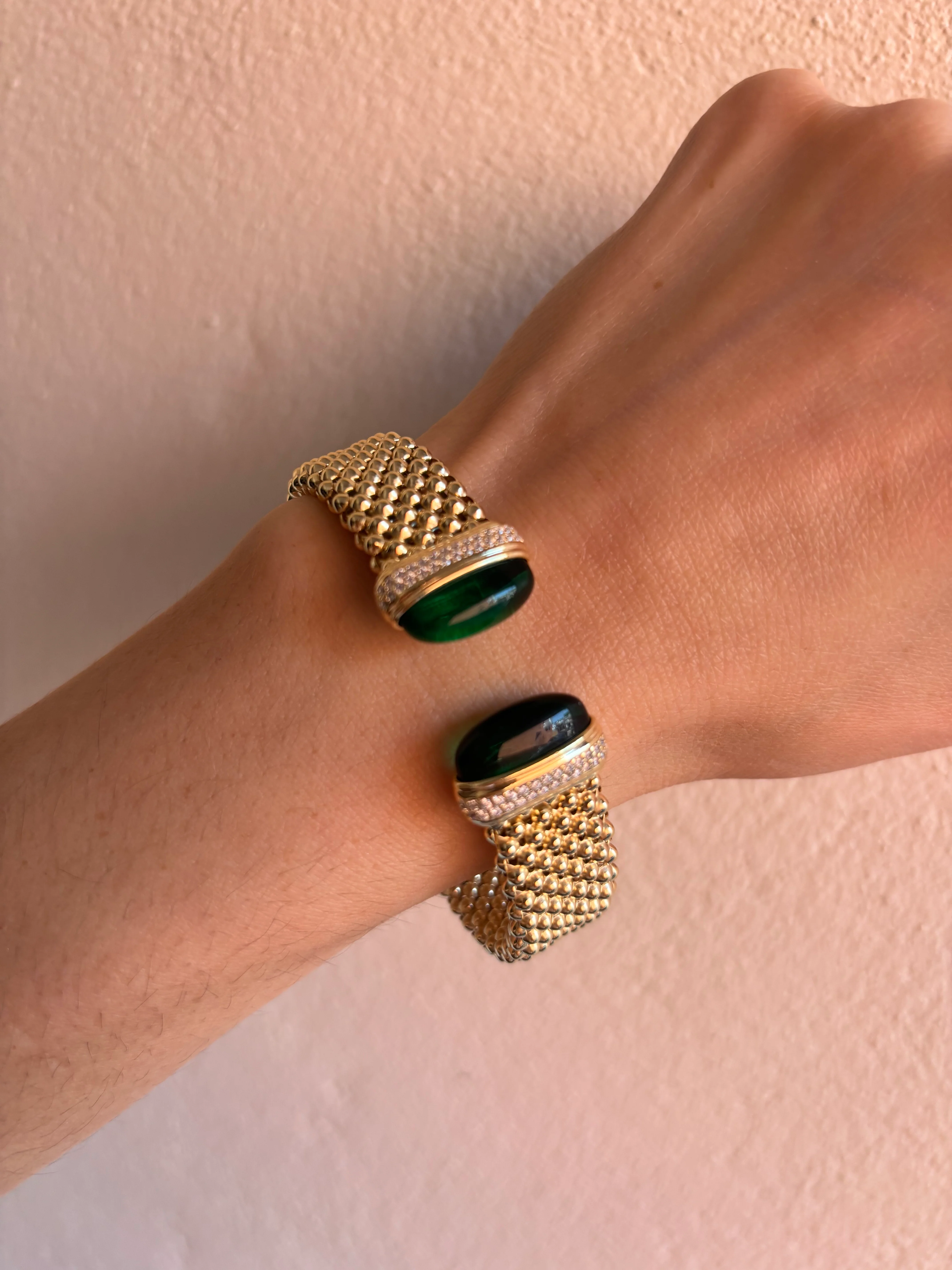 Sterling Silver Popcorn Colourful Cuff Bracelet - Image 2