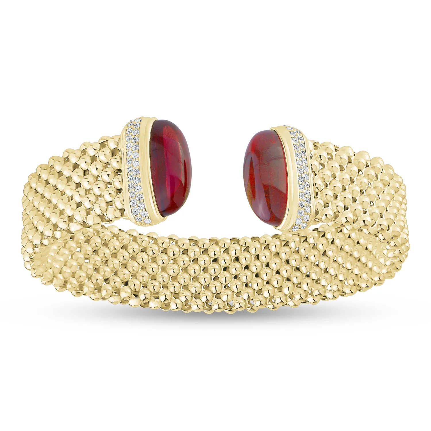Sterling Silver Popcorn Colourful Cuff Bracelet - Image 6