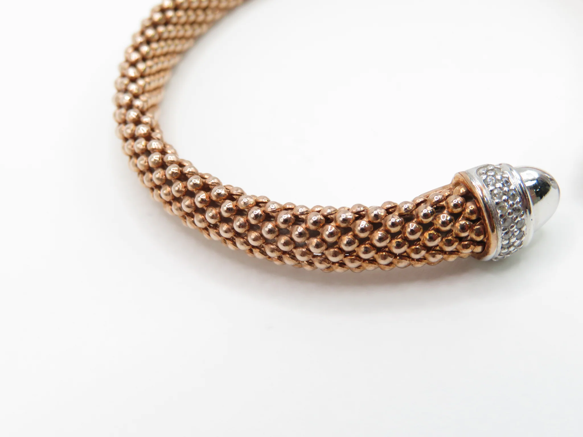Sterling Silver Popcorn Link Cuff - Image 3