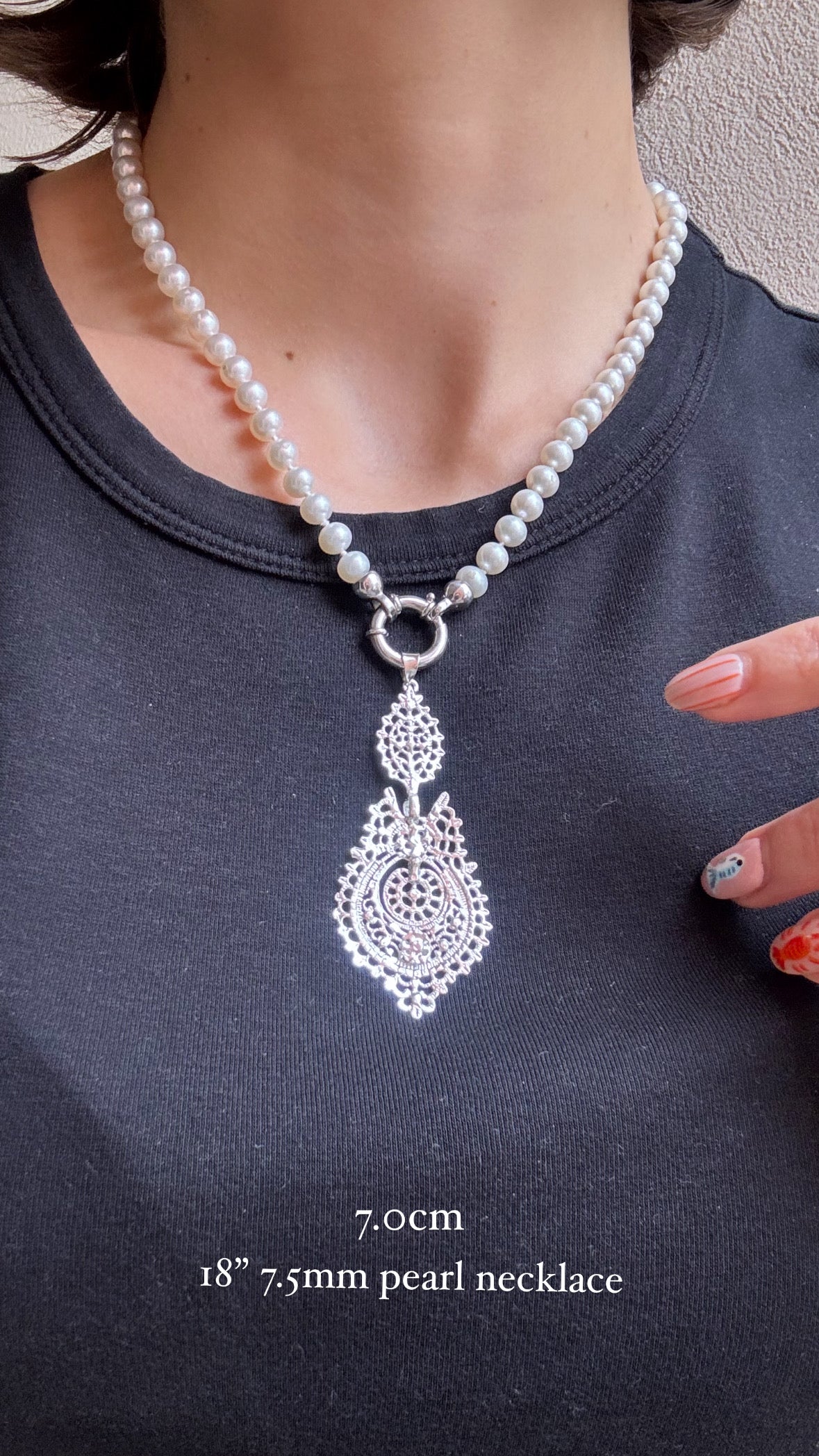 Sterling Silver Rainha Pendant - Image 6