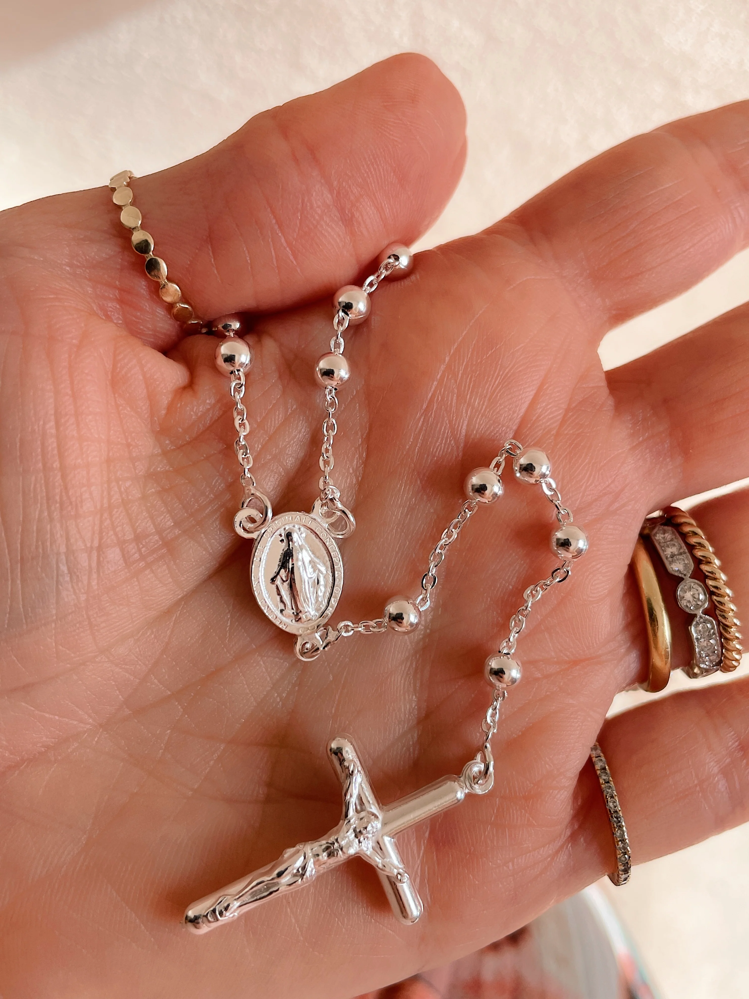 Sterling Silver Large Rosary - Image 8