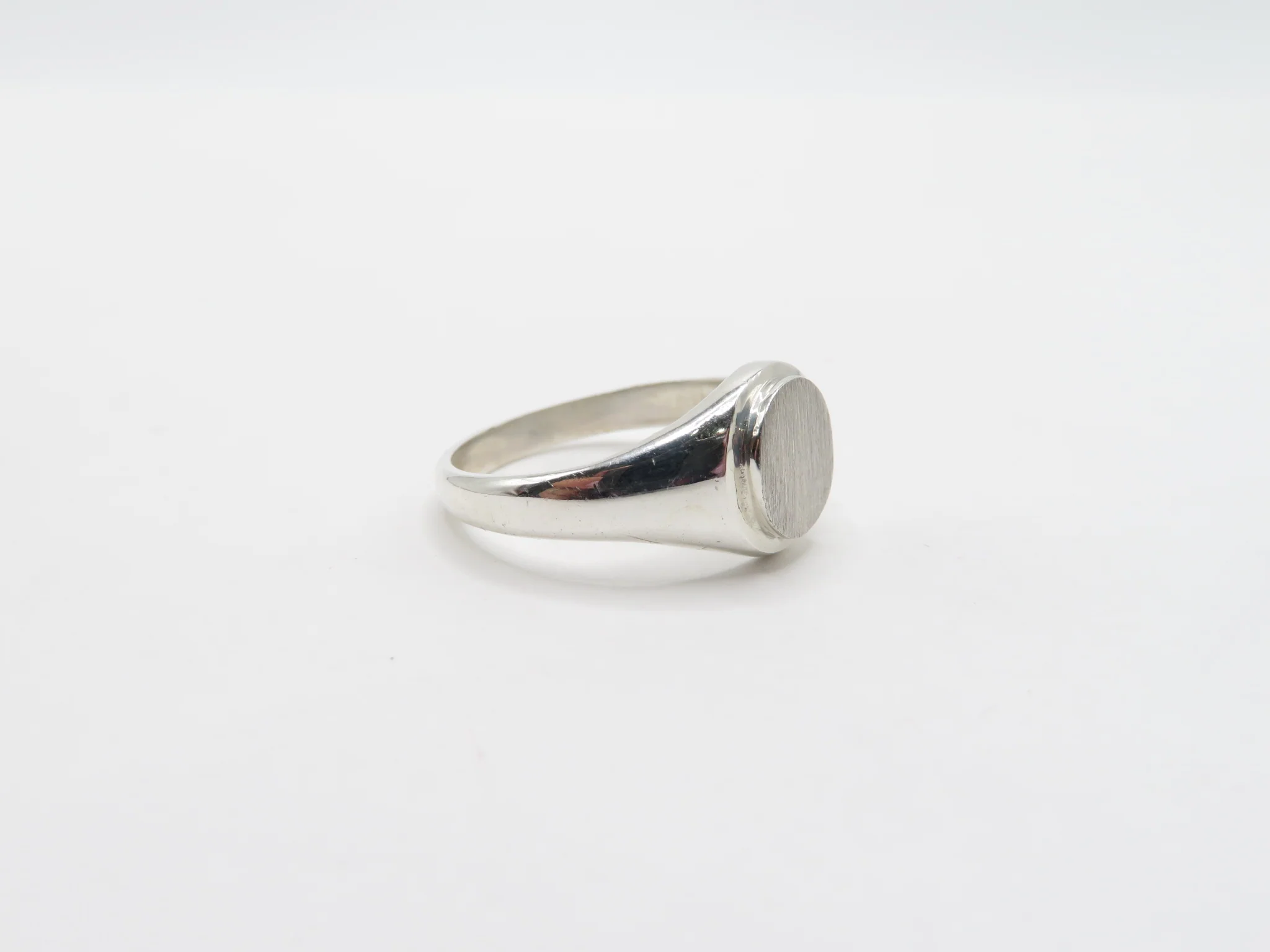 Sterling Silver Round Signet Ring - Image 3