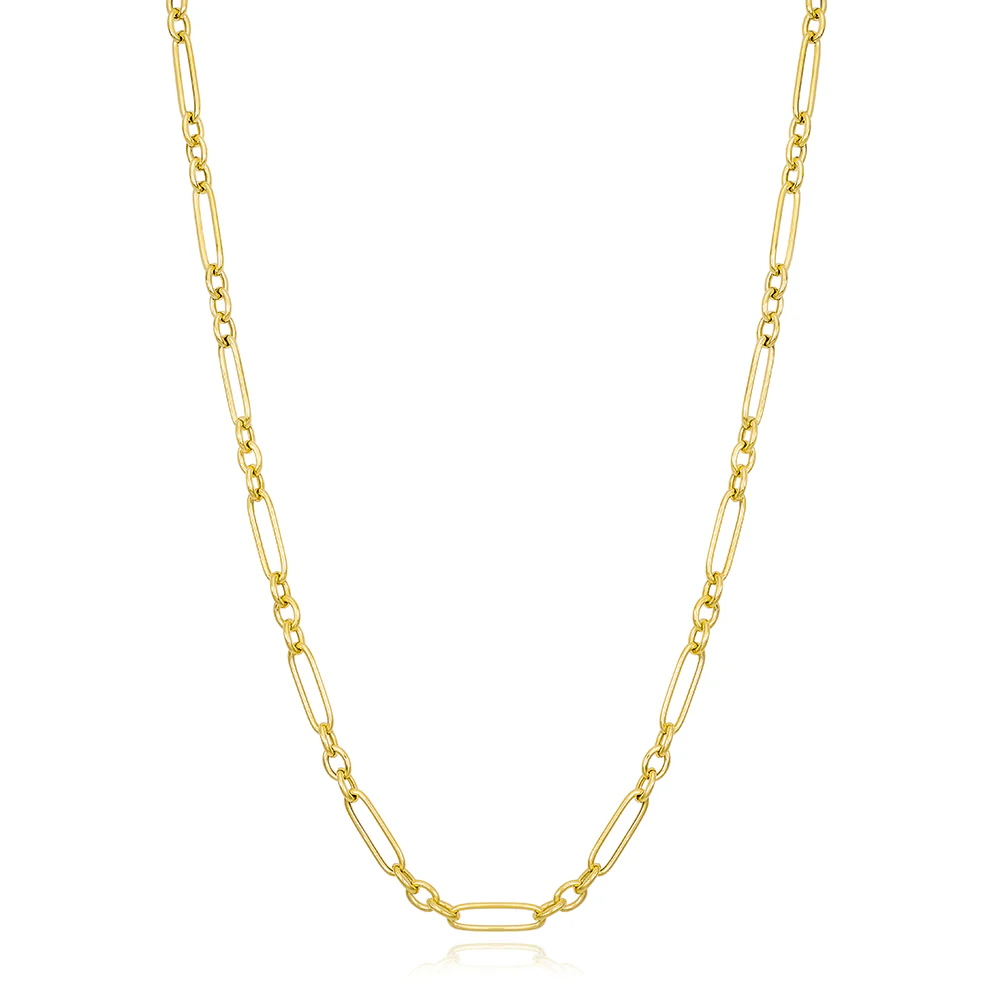 Sterling Silver Round Tube Paperclip Chain - Image 3