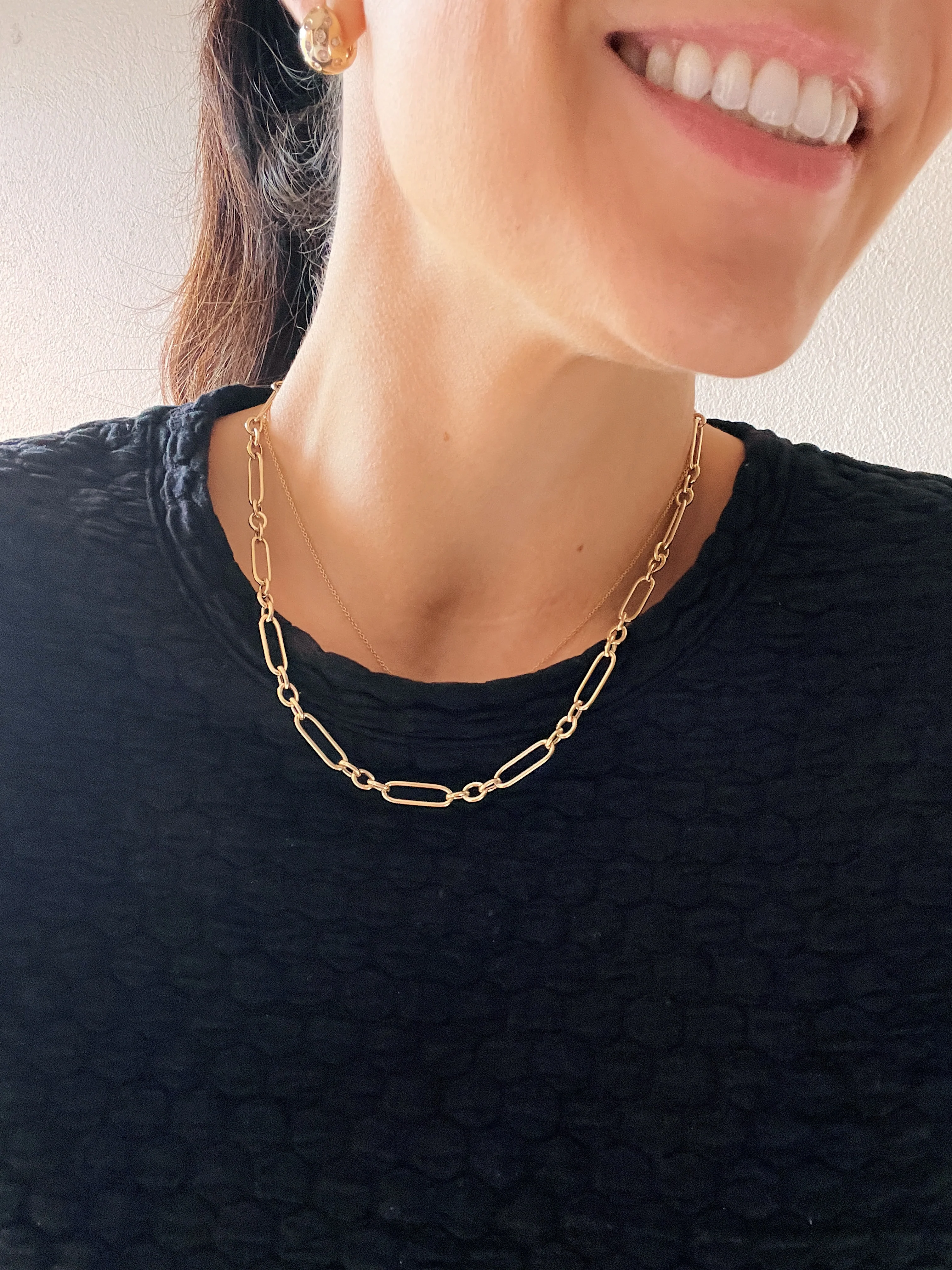 Sterling Silver Round Tube Paperclip Chain - Image 4