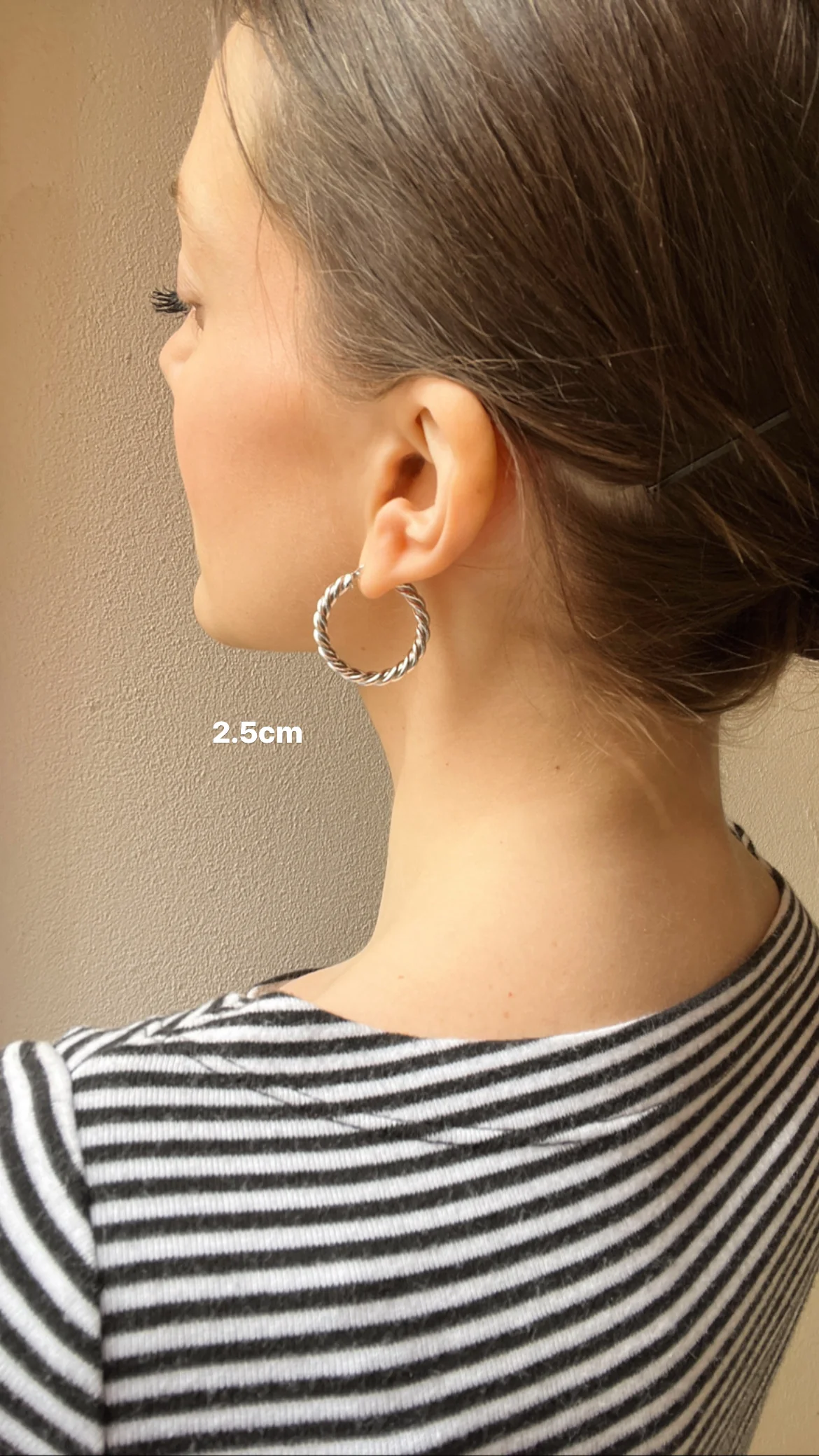 Sterling Silver Twist Hoops - Image 2