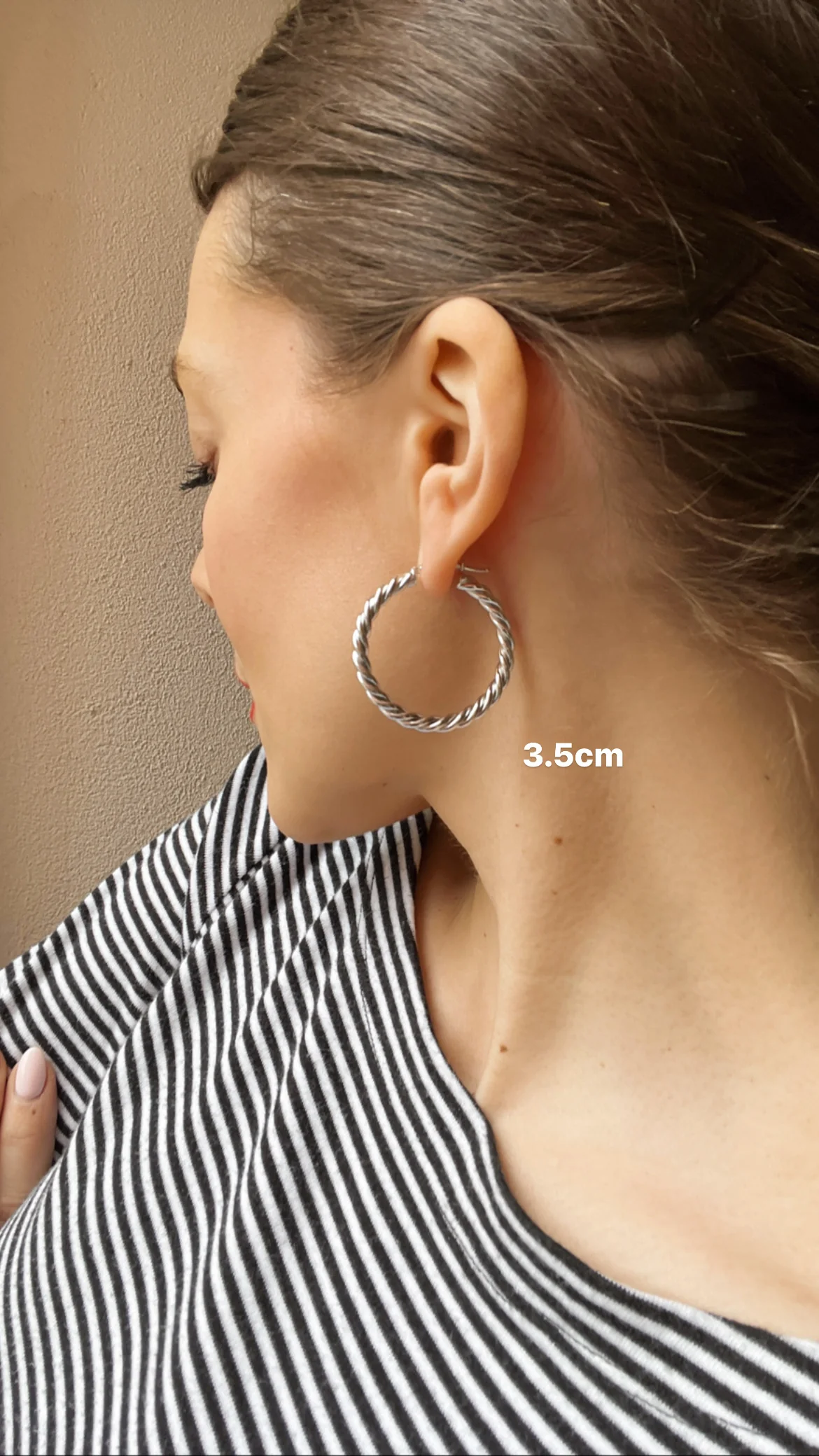 Sterling Silver Twist Hoops - Image 4