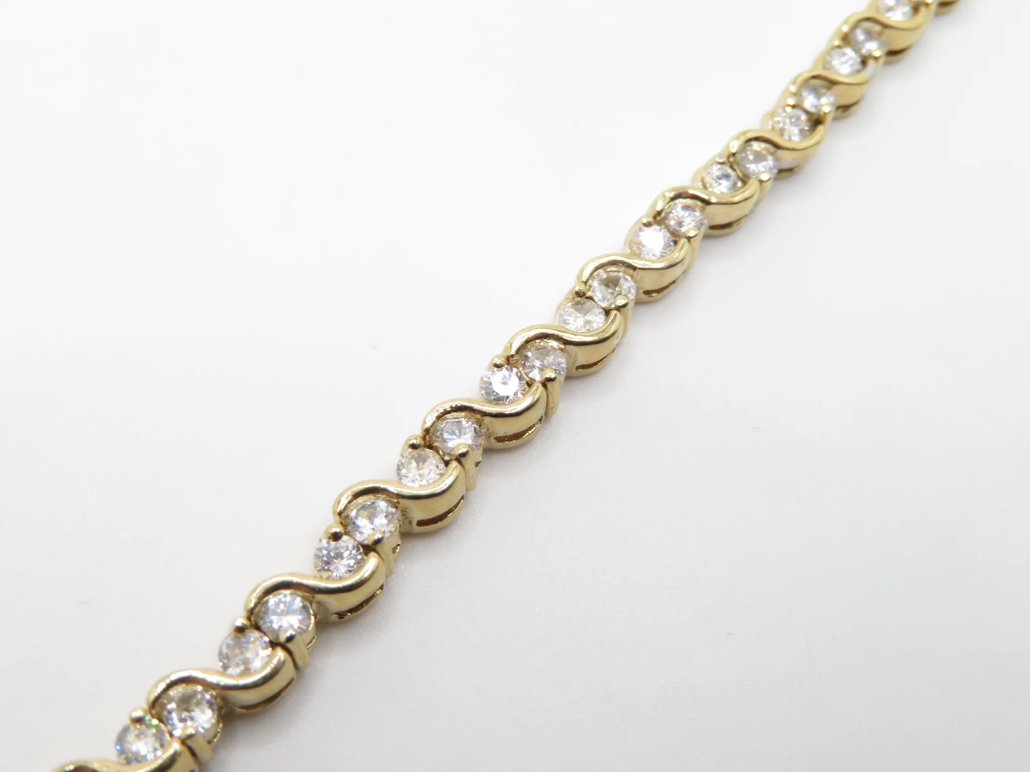 Sterling Silver Wave Tennis Bracelet - Image 3