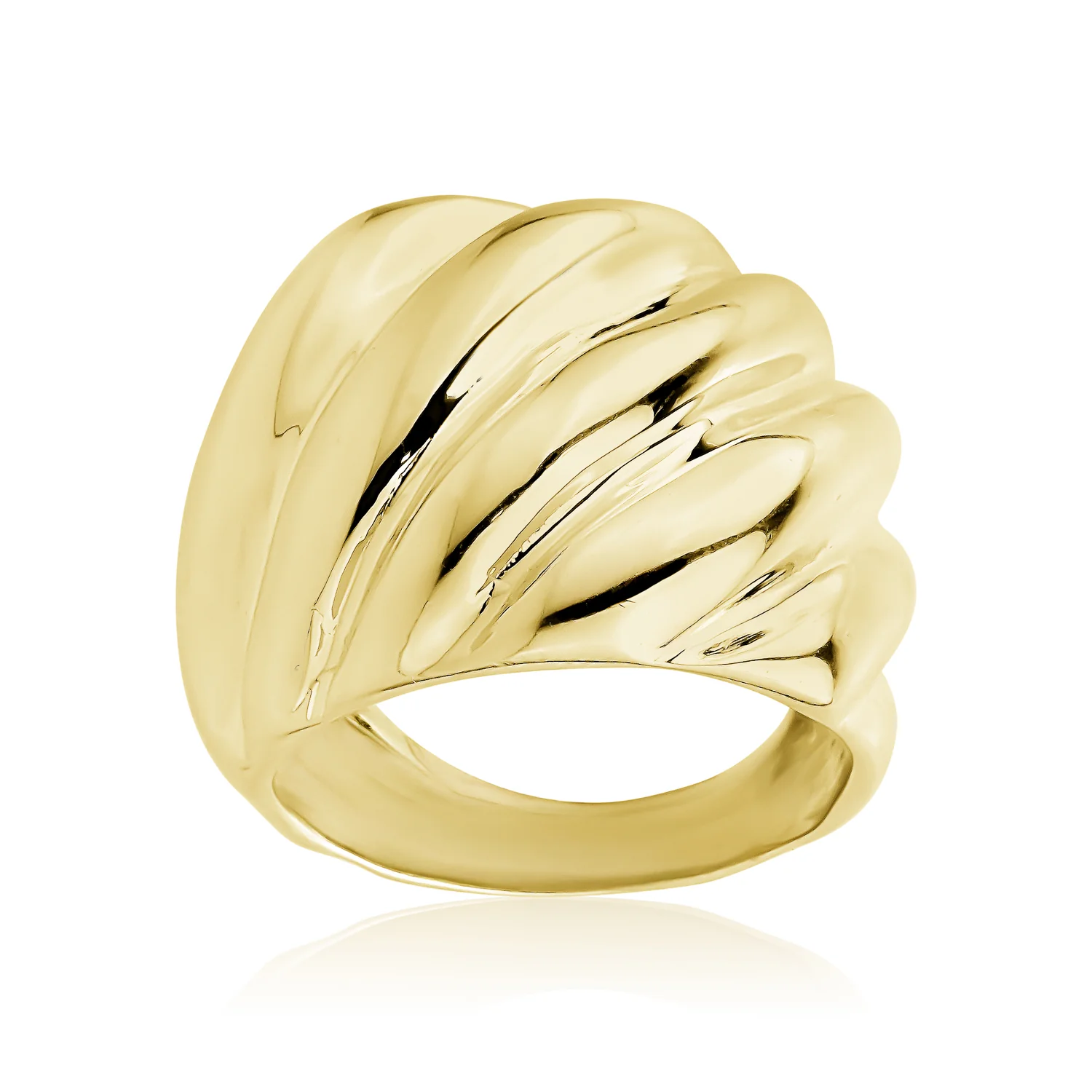 Sterling Silver Wide Groove Ring - Image 3