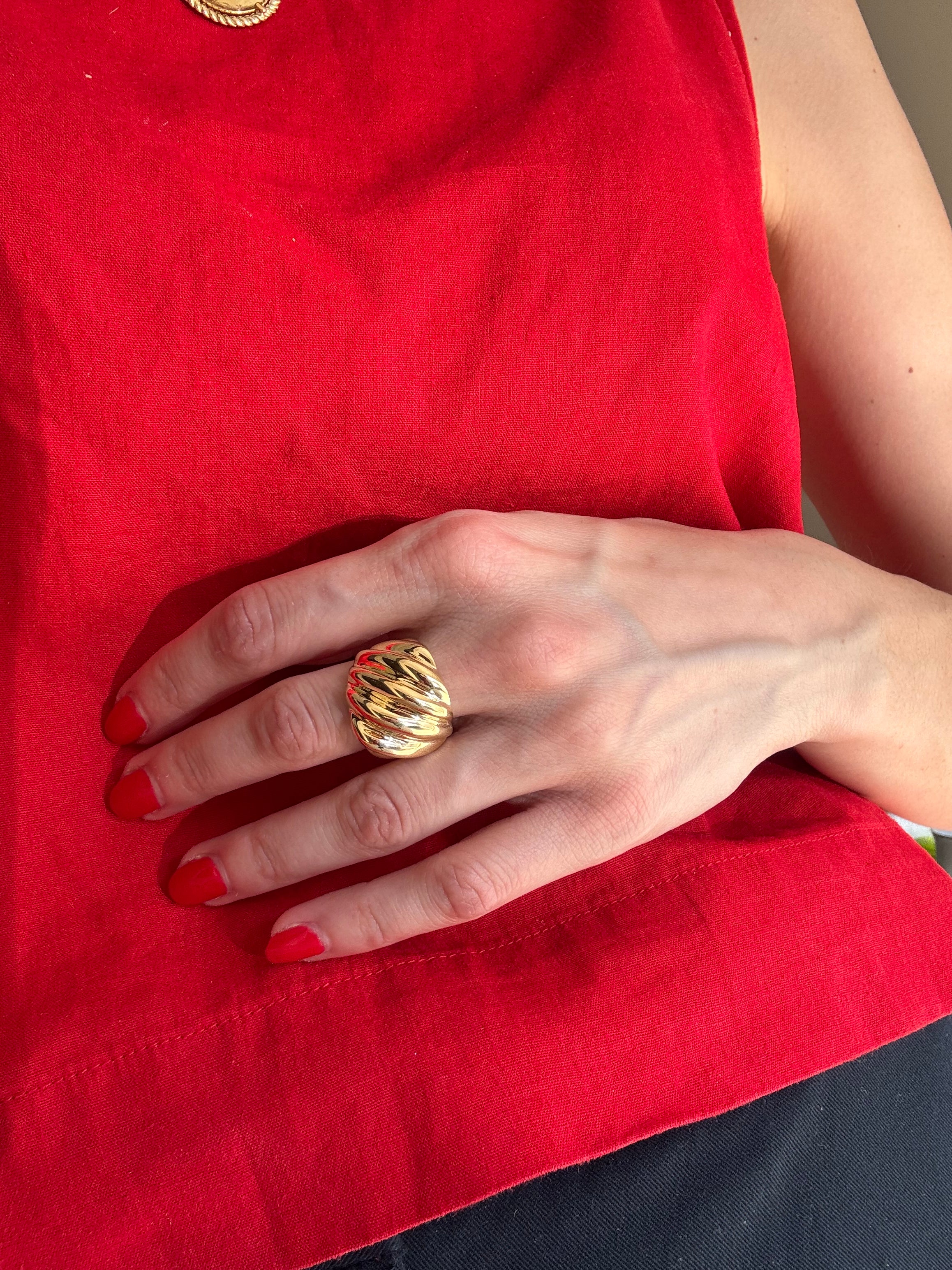 Sterling Silver Wide Groove Ring - Image 4