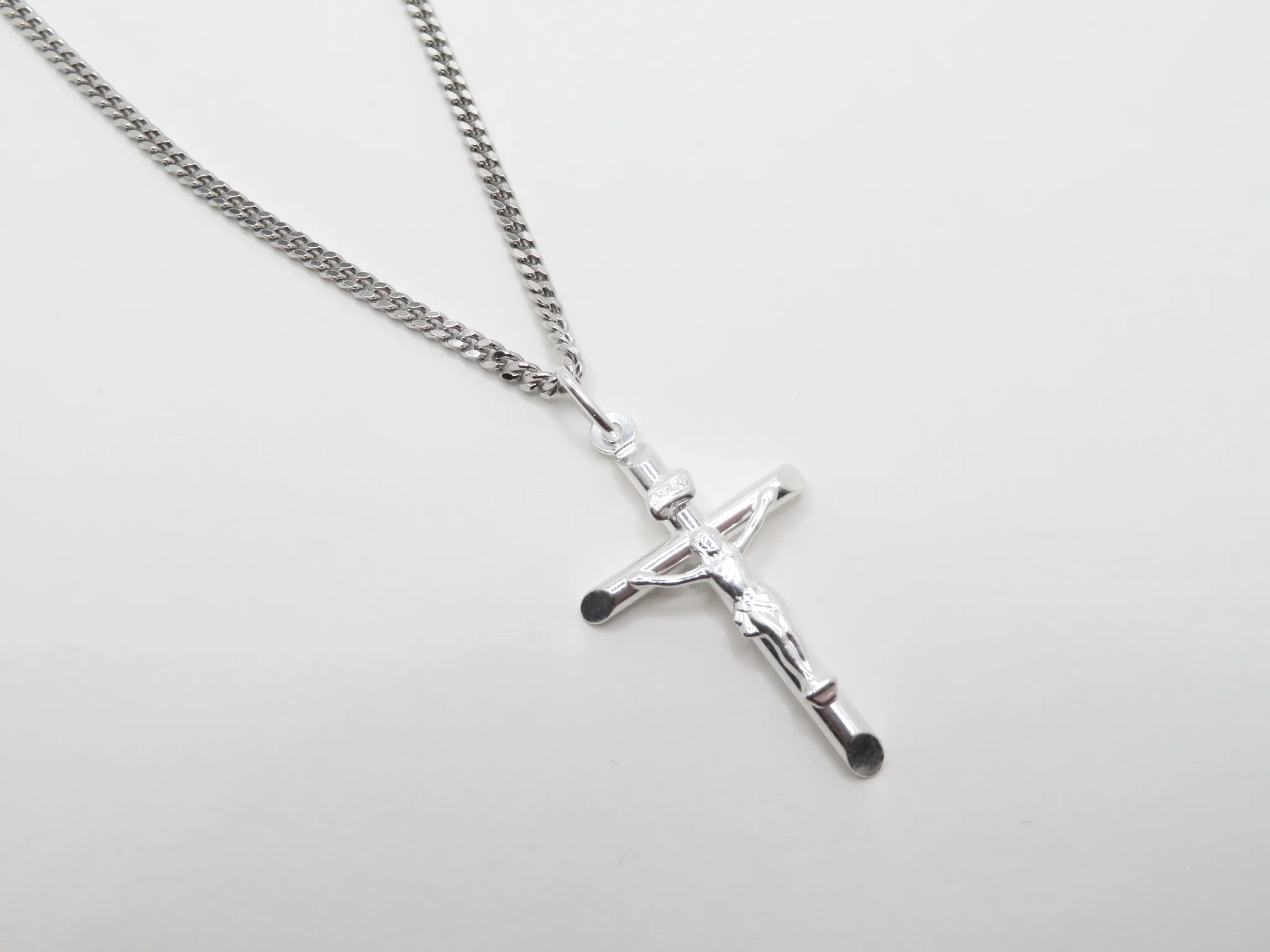 Sterling Silver Beveled Cross - Image 3