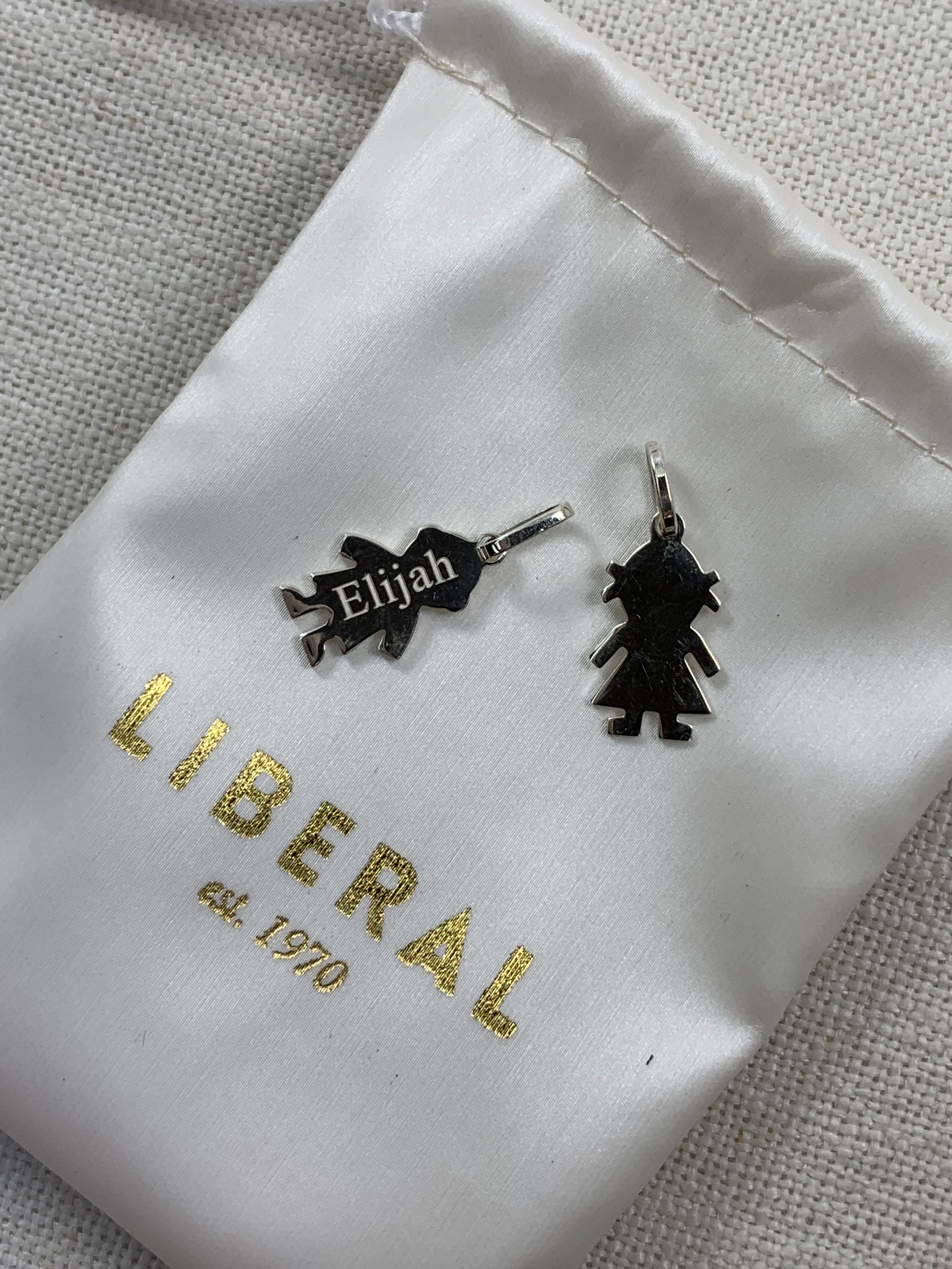 Sterling Silver Children Cutout Pendant - Image 2
