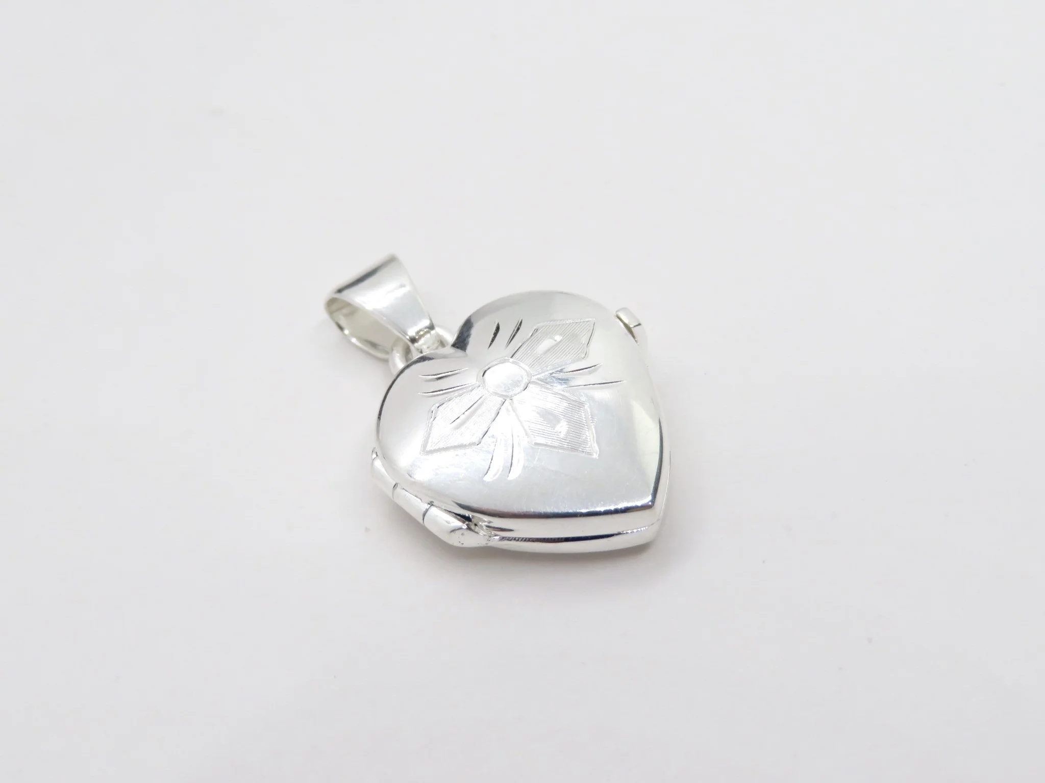 Sterling Silver Heart Engraved Locket