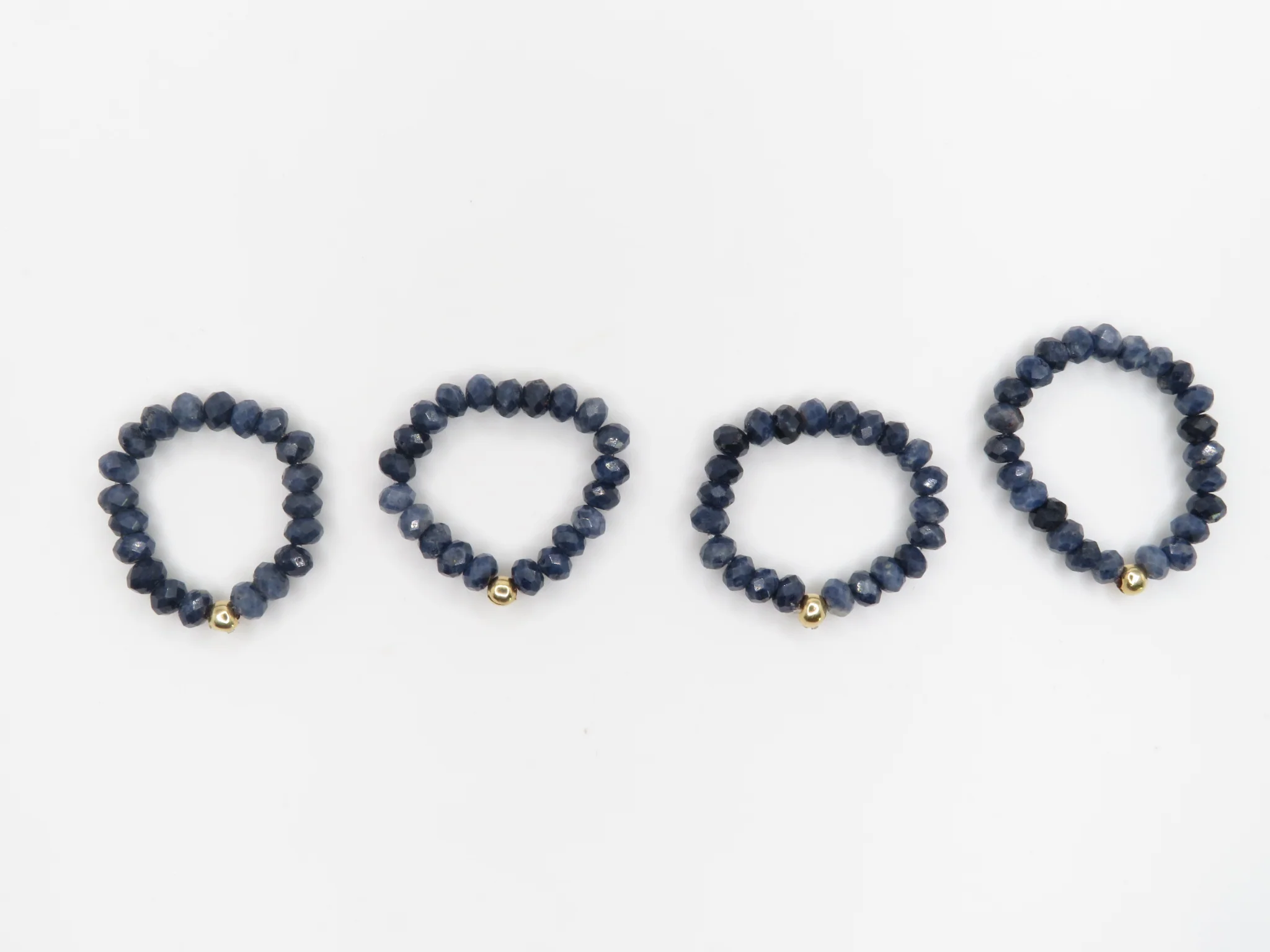 Stretch Beaded Gemstone Ring - Image 12