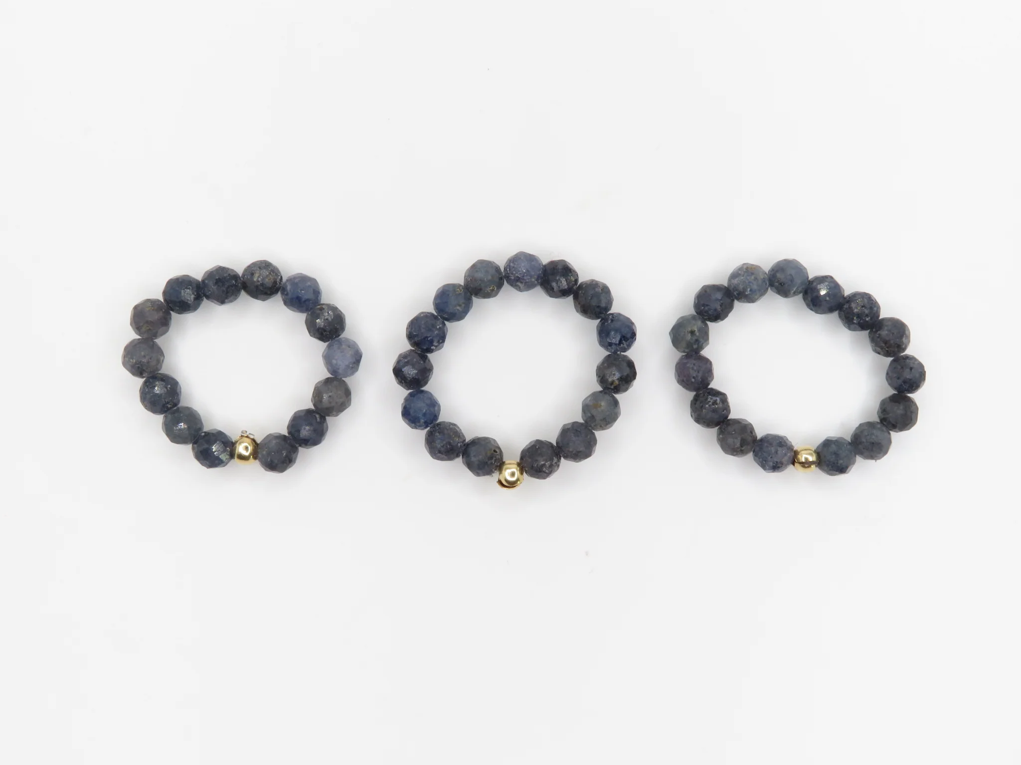 Stretch Beaded Gemstone Ring - Image 6